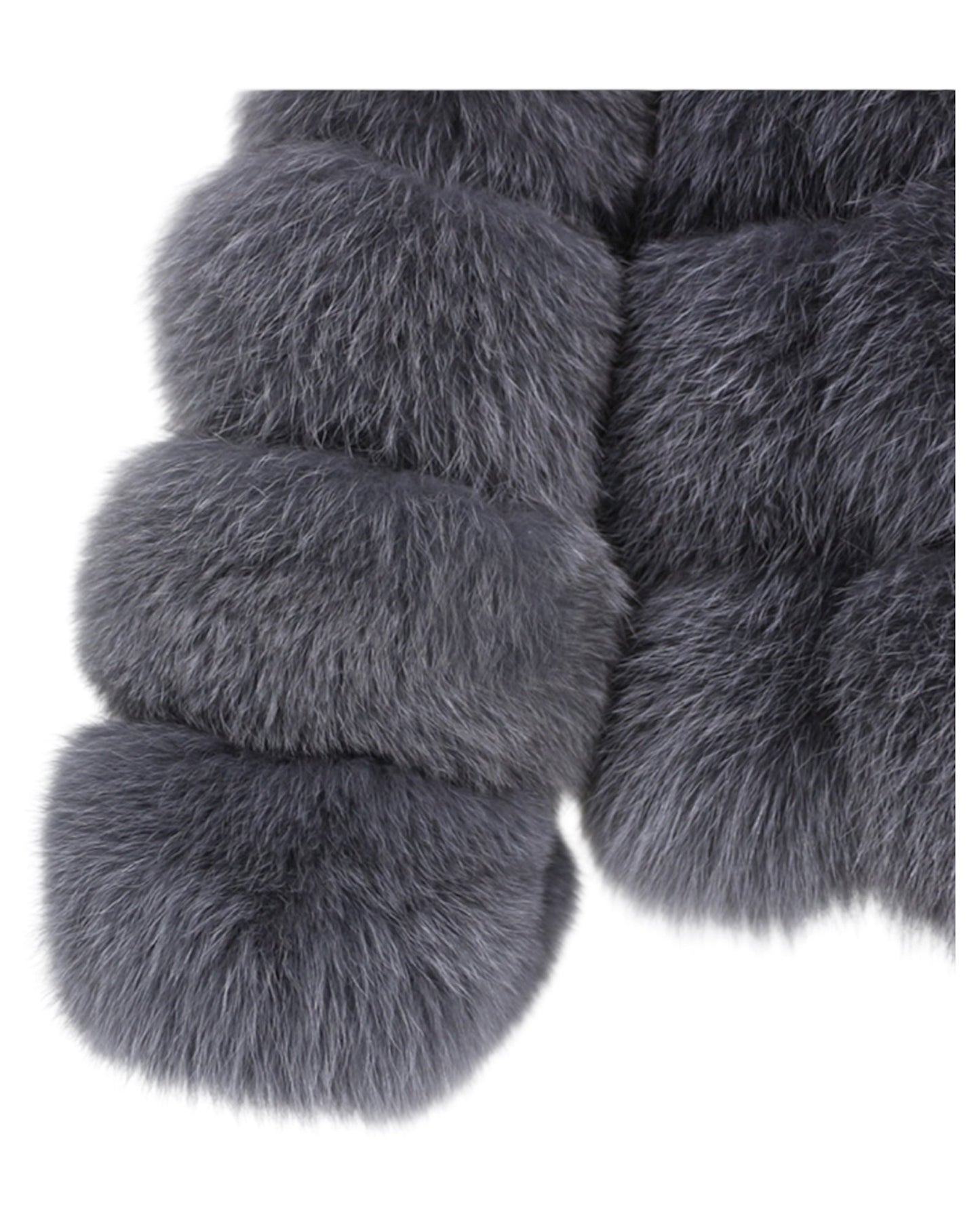 Veste en fourrure « Aurora » en vraie fourrure grise