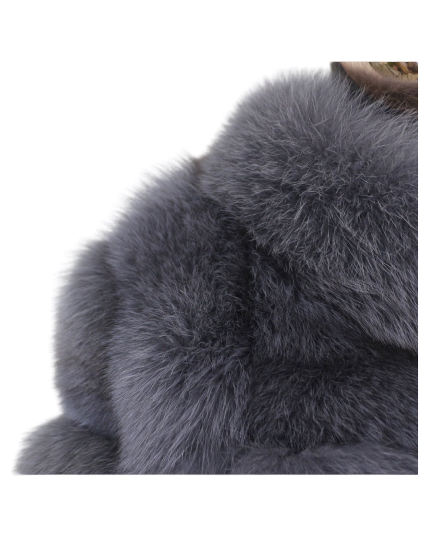 Veste en fourrure « Aurora » en vraie fourrure grise