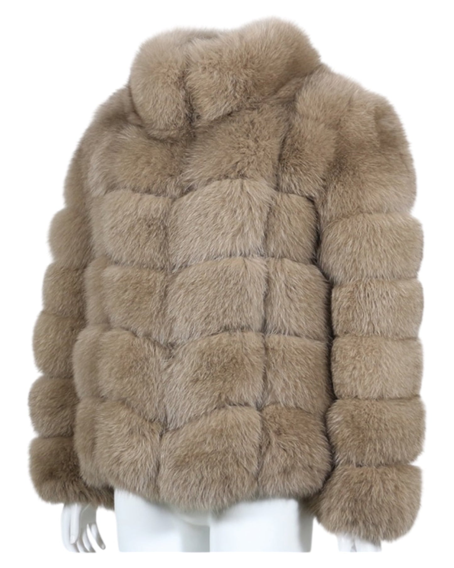 Veste en fourrure « Aurora » en vraie fourrure, marron clair