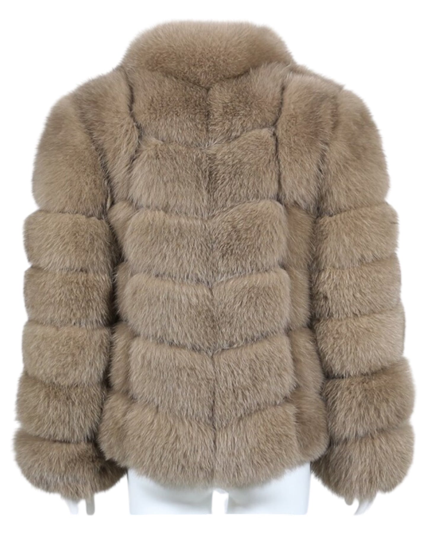 Veste en fourrure « Aurora » en vraie fourrure, marron clair