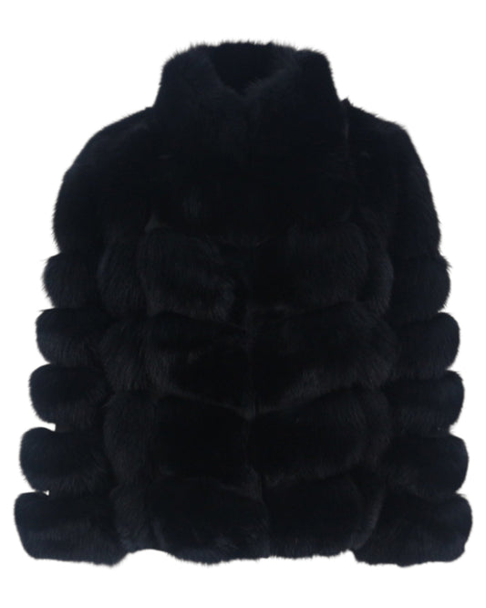 Fur jacket “Aurora” made of real fur grey