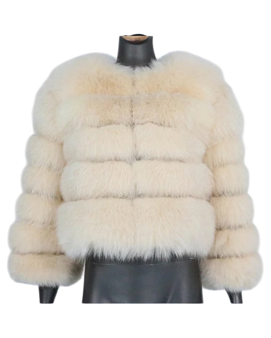 “Anthika” fur jacket made of real fur