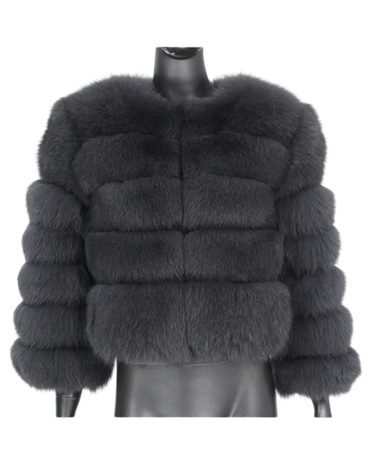 “Anthika” fur jacket made of real fur