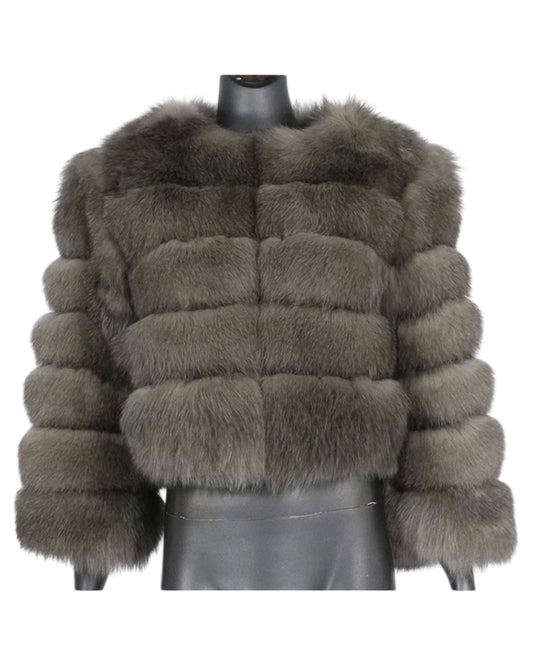 “Anthika” fur jacket made of real fur