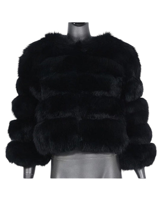 “Anthika” fur jacket made of real fur