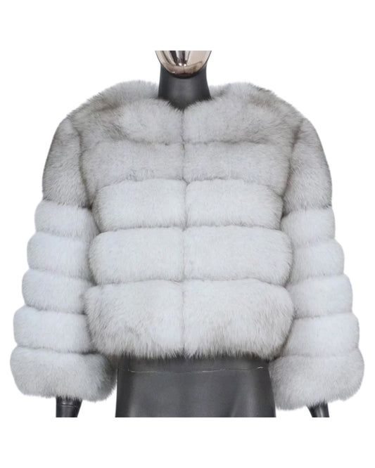 “Anthika” fur jacket made of real fur
