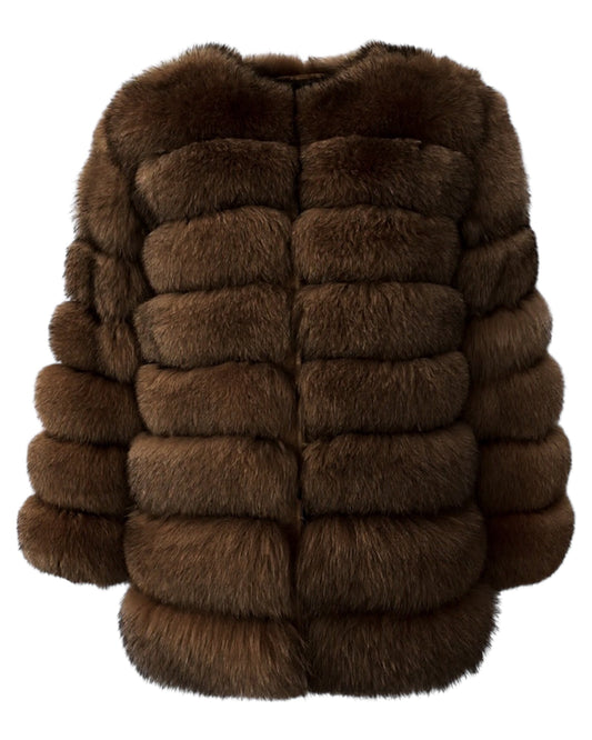 “Anthika” fur jacket made of real fur