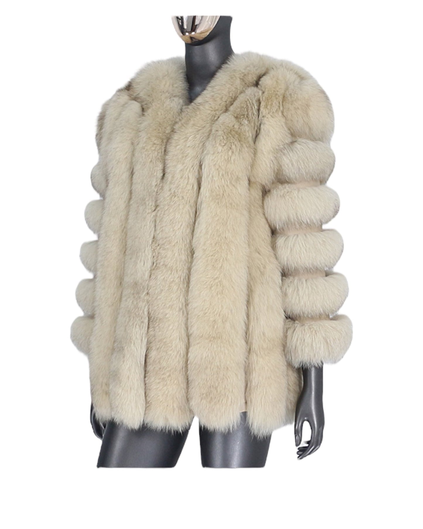 Veste en fourrure « Sara » en vraie fourrure crème 