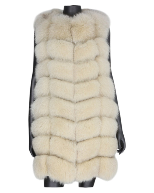 Fur vest “Laura” cream