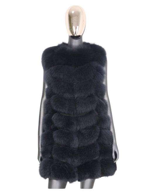 Fur vest “Laura” black