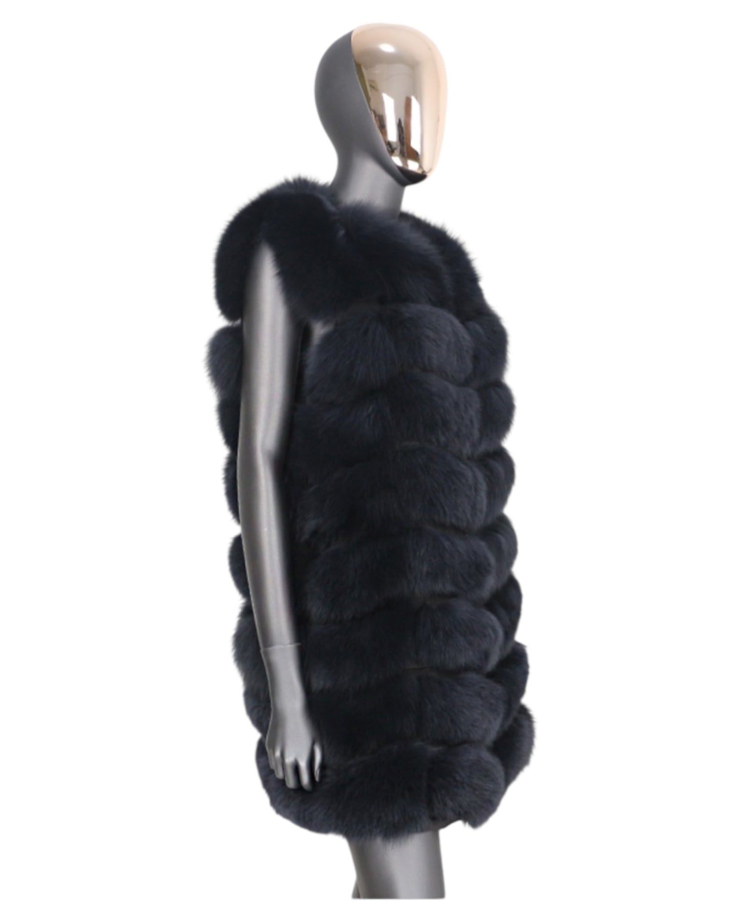 Fur vest “Laura” black