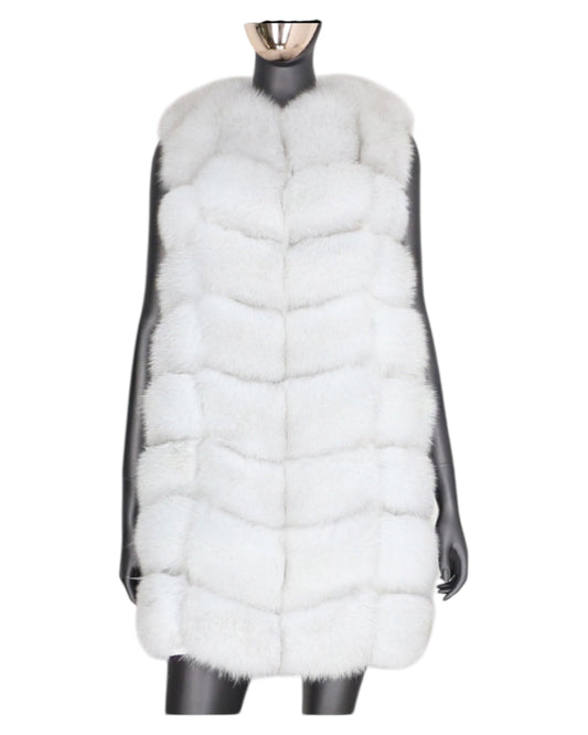 Fur vest “Laura” white