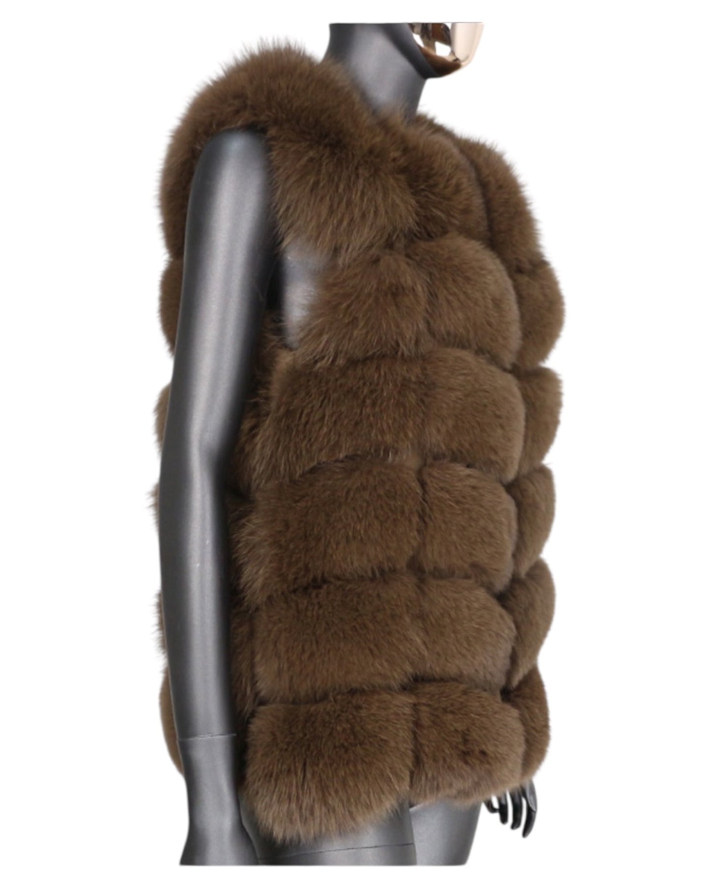 Fur vest “Naomi” brown