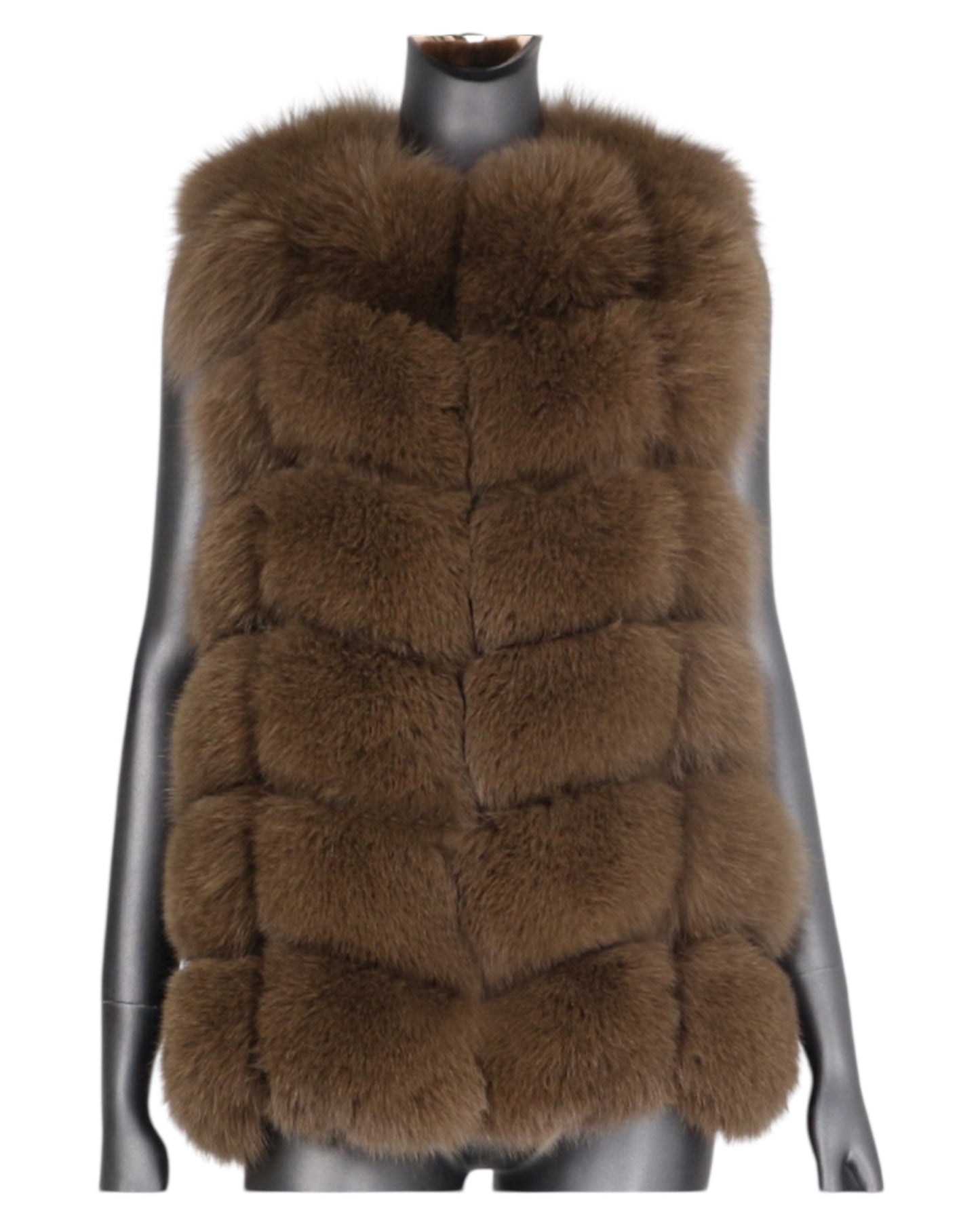 Fur vest “Naomi” brown
