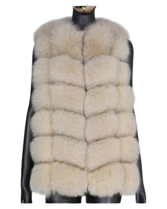 Fur vest “Naomi” cream