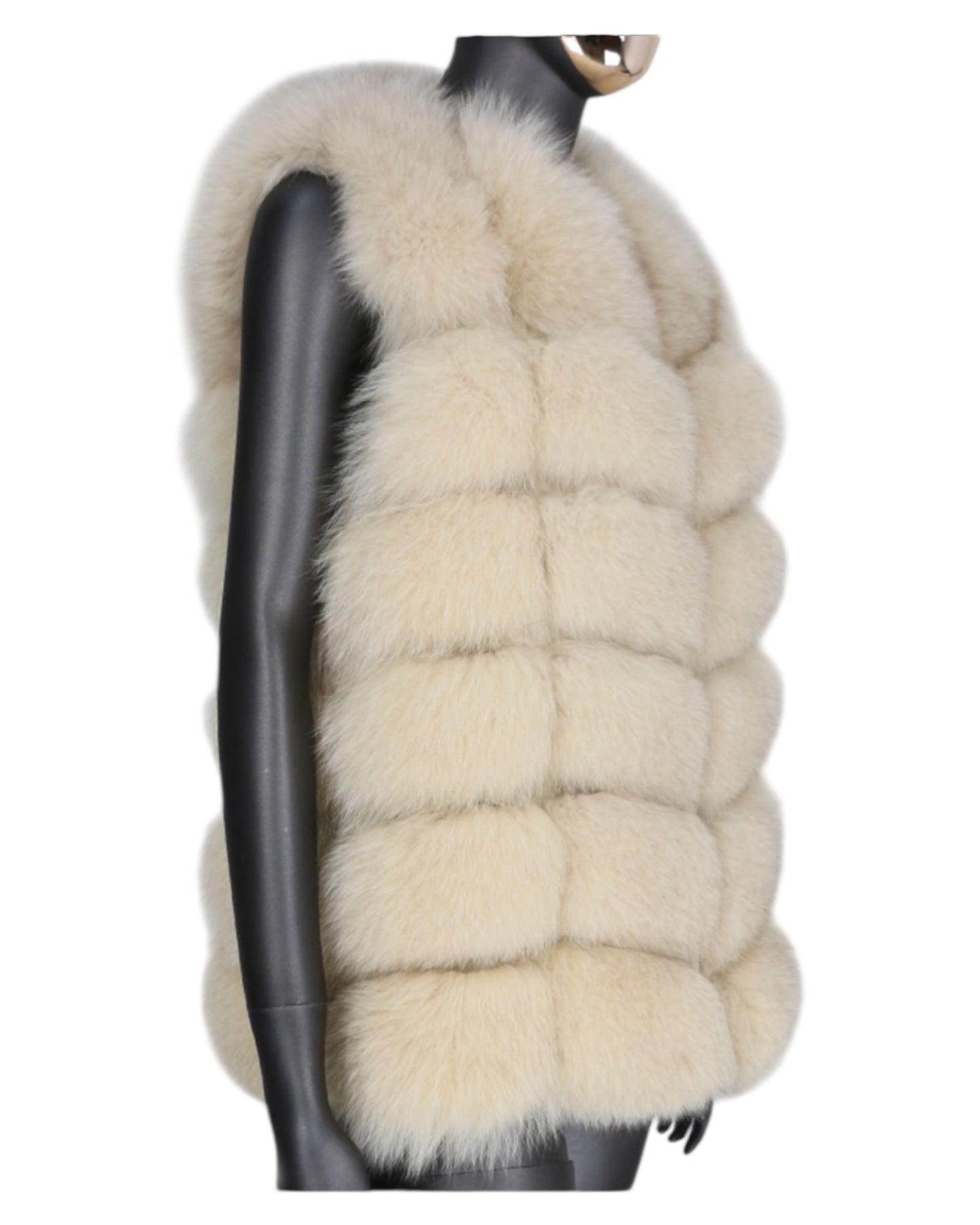 Fur vest “Naomi” cream