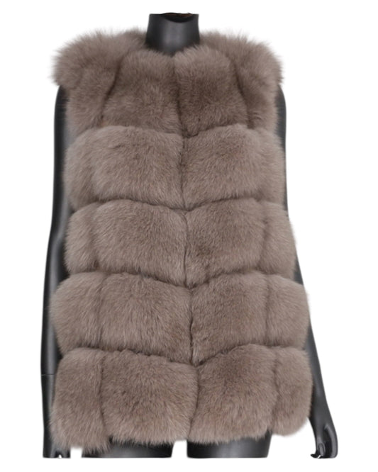 Fur vest “Naomi” powder pink