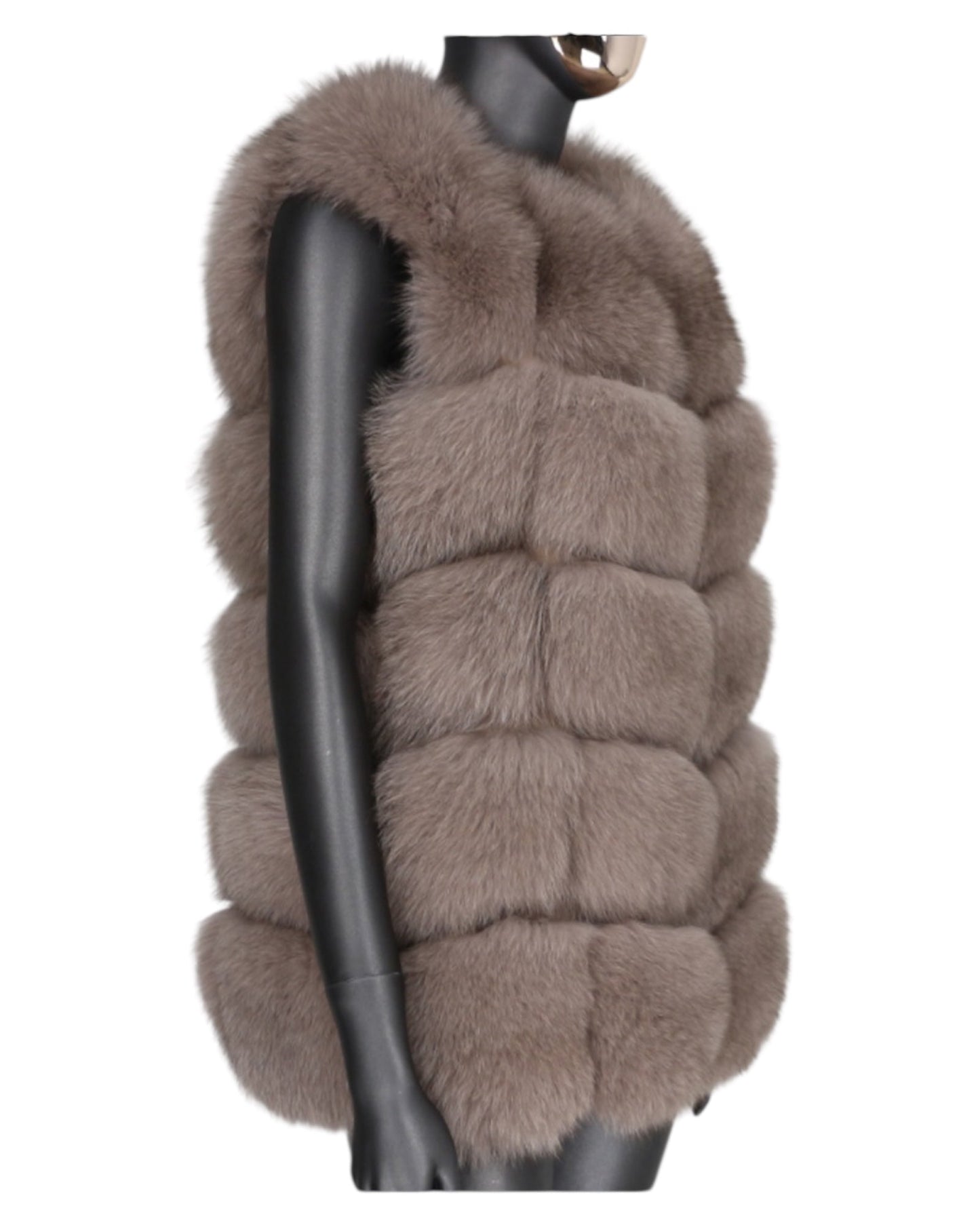 Fur vest “Naomi” powder pink